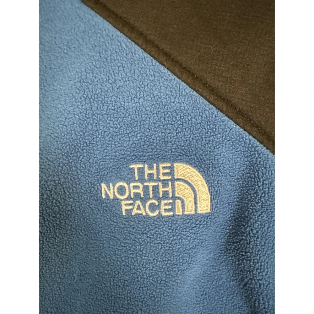 The North Face Mens Polartec Fleece Vest Blue Black Full Zip Sleeveless M 7859-3
